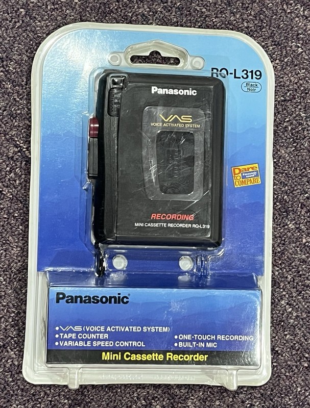 Panasonic Cassette Recorder RQ-L319 Voice Activated System ** New In Box **