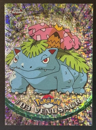 Venusaur #3 Pokemon Holo Rare 2000 Topps Chrome Sparkle