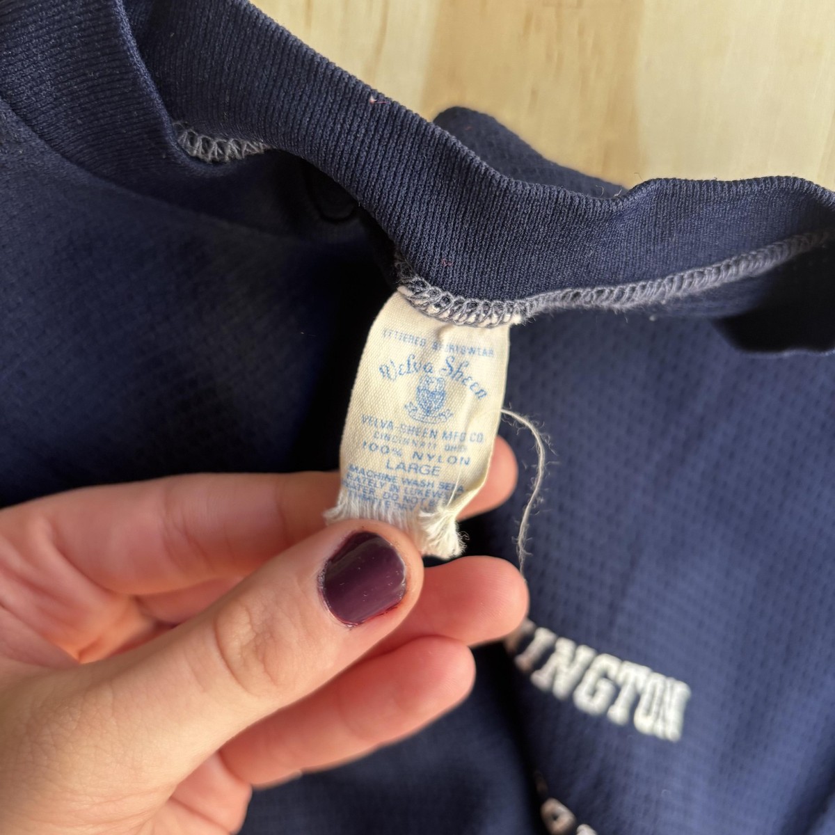 velva sheen 70s us air forceacademy tシャツ Vintage 70s Velva Sheen Shirt Mens Large Blue Washington Jefferson