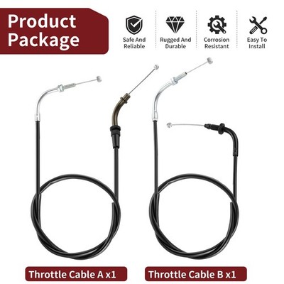 Throttle Cable Set For Yamaha V Star 250 XV250 2008 2009 2010 2011 2012-2024 New