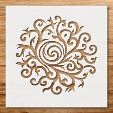 Intricate Swirling Circular Pattern Home Decor Reusable Stencil - StencilAir