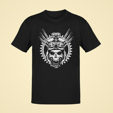 Gear Skull - bikers, motorcycle - unisex t-shirt B003