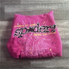 Spyder Girls Pink Pullover Hoodie Fleece Graphic Print Stars Logo