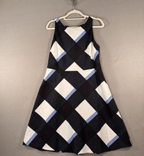 NWT Ann Taylor Sz 12 Sleeveless Tie Back A line Gingham Halter Dress Summer Prep