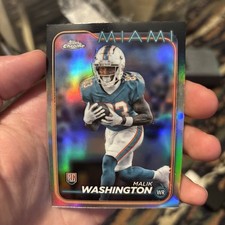 MALIK WASHINGTON 2024 Topps Chrome Football Refractor Rookie Card RC #254. rookie card picture