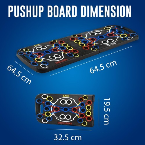 Push-Up Board Foldable | 56-in-1 Pushup Board & Push Up Bar | Home Gym & Work... - Picture 3 of 7