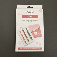 KnitPro Zing Double Pointed Needles DPN Knitting Set 6 Inches Long, 5 Sizes