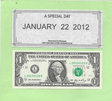 JANUARY 22, 2012 .. 2006 ..UNCIRC   $1  L 2012 0122 R  .. BIRTHDAY NOTE