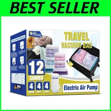 Durable Clear Vacuum Storage Bags with Electric Pump - Travel Essentials!
