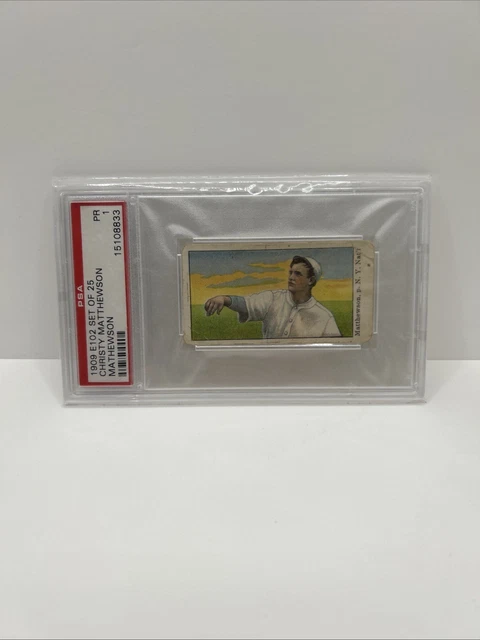 1909 E102 Set Of 25 Christy Matthewson Mathewson PSA 1