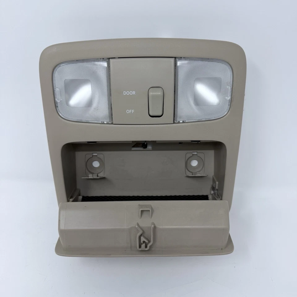04-07 Toyota Highlander consola superior cúpula mapa luces beige tostado OEM probado Foto 4 de 4