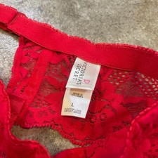 victoria s secret vintage 90s y2k fairy lace garter belt cherry red size large