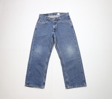 Vintage Y2K 2001 Levis 565 Boys 30x24 Husky Loose Fit Wide Leg Denim Jeans Blue