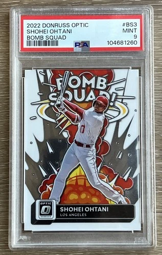 2022 SHOHEI OHTANI Panini Donruss Optic Bomb Squad Holo  BS-3 PSA 9 MINT 🔥