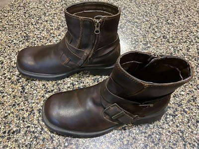 Sketchers Dark Brown Leather Ankle Boots Size 11 Adjustable Strap & Buckle Skechers Women main image 4