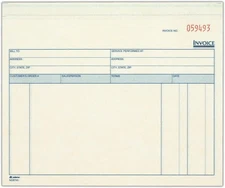 Adams Invoice for Services Unit Sets, 7.44 x 8.5 Inches, White/Canary/Pink 