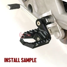 Black 1.5 in Extend Front Cruise Foot Pegs For MT-125 14-16 17 18 19 20 21 22 23