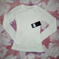 NWT 90 Degree by Reflex Women's Sz XS Long Sleeve Top Athletic Super Soft White 