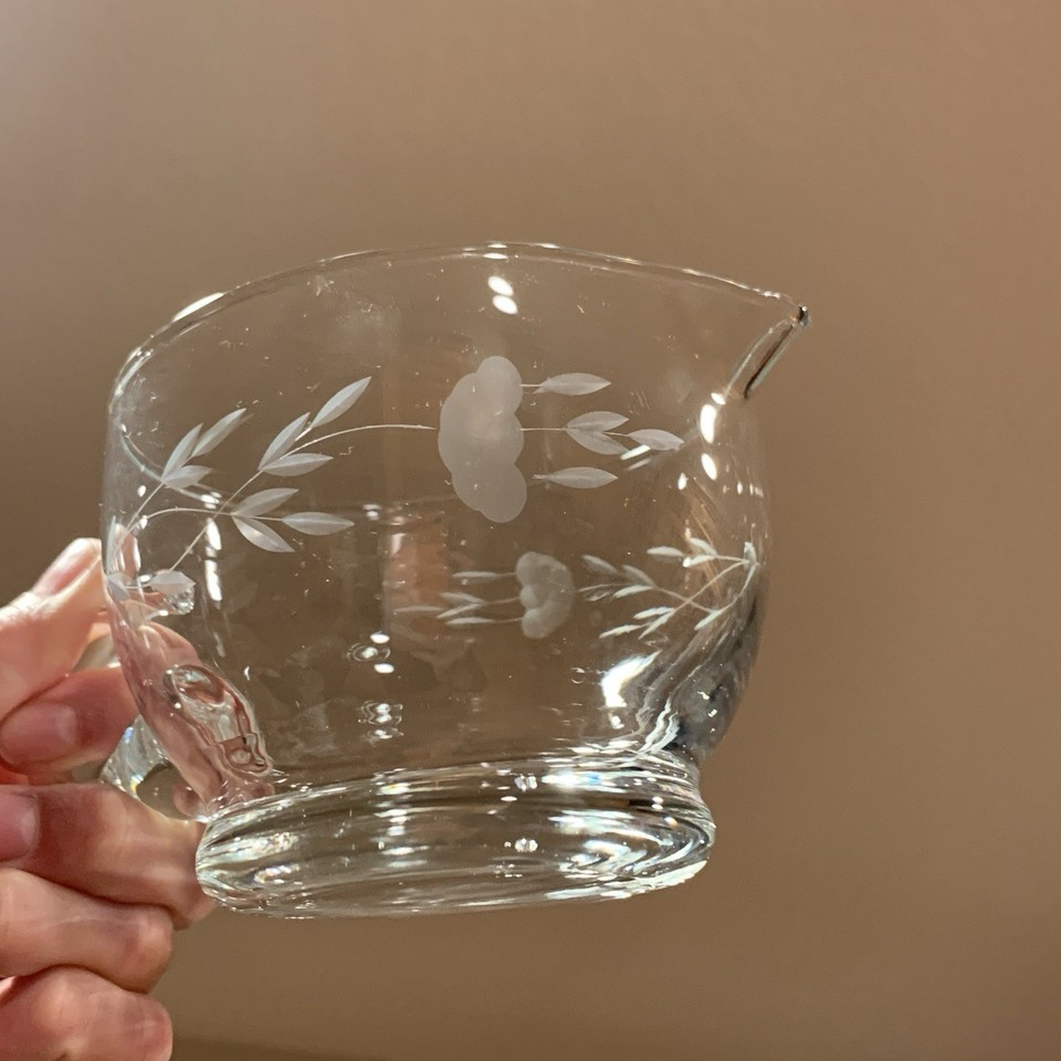 Sauce Patterns Vintage Princess House Heritage #405 Crystal Gravy Sauce Boat Etched ...