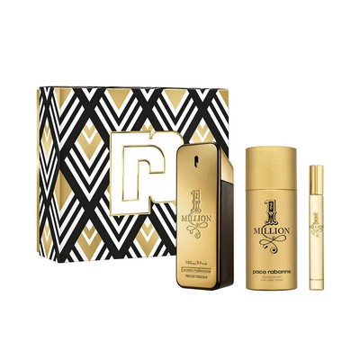 PACO RABANNE ONE MILLION 3 PCS SET FOR MEN: 3.4 EAU DE TOILETTE SPRAY + 5.1 DEOD