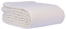 Hospital Thermal Blanket Throw Snag Free 100 Cotton Twin 66" x 90" White