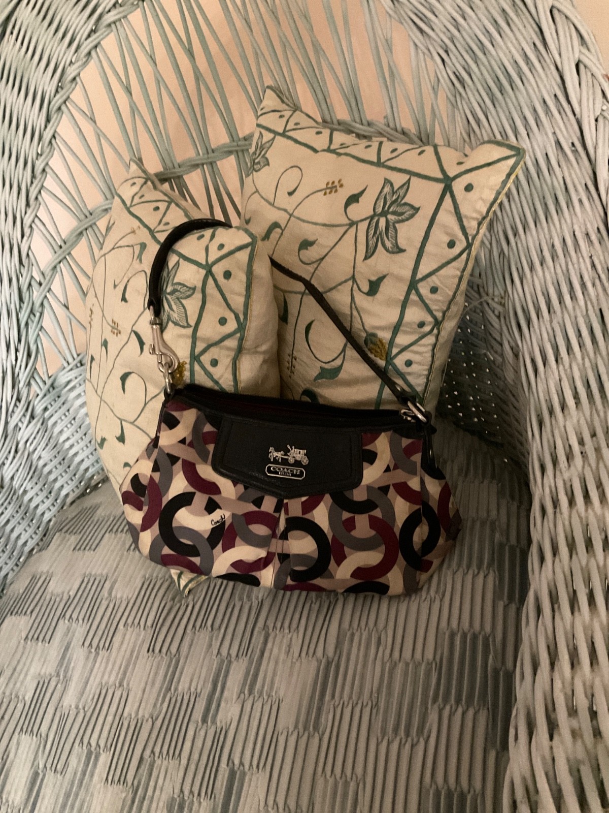 coach handbag multi COLORED removable strap - image 13