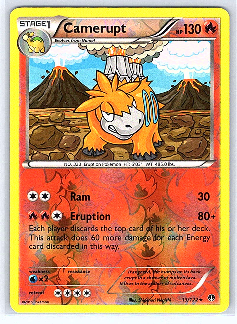Camerupt [Reverse Holo] 13/122 Breakpoint LP Pokemon Card