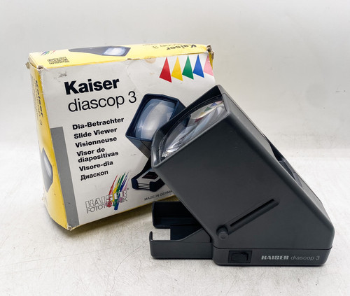 Nuovo Kaiser Fototechnik Diascop 3 diapositive visualizzatore diapositive made Germany LEGGI - Foto 1 di 3