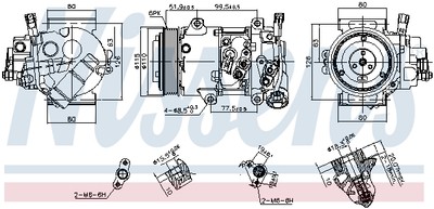 NISSENS 890809 Kompressor, Klimaanlage für SUBARU