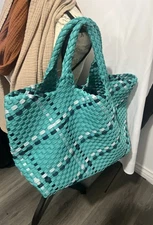 Naghedi Medium Tote Teal With Blue