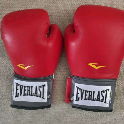 Everlast Pro Style Boxing Gloves Red 14 Oz For Sparring Mitt Heavy Bag Training
