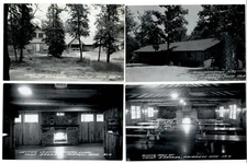 LOT OF 4 RPPC Fairview MI Camp Barakel chapel girls dormitory real photo PCs