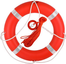 23Inch Life Preserver Ring, Life Ring for Pool with Water Floating Lifesaving Ro
