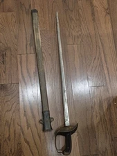 US WWI PATTON CAVALRY SABER SWORD & SCABBARD DATED 1918 MAKER L.F. & C 