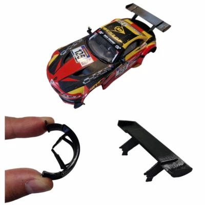 BLACKSLOT flexibler Spoiler Carrera Digital 132 BMW Z4 GT3 Tuning Kleinteil Zubehör Ersatz