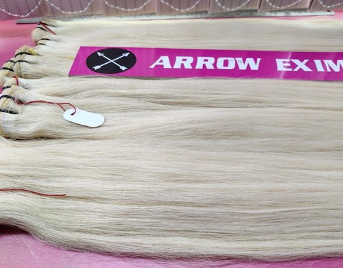 #613 Blonde Human Bundles Straight Blonde Extensions 100% Remy Weaves - Picture 3 of 10