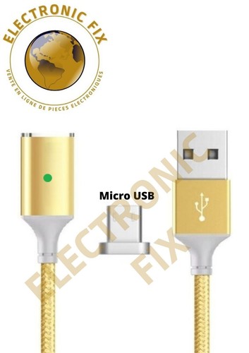 Chargeur Magnétique Câble Aimanté Micro USB Android pour téléphonie & tablette - Photo 5 sur 27