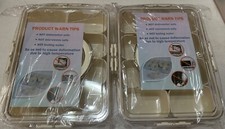 LOT of 2 Aurdeayl Brand 8-pc. Snack Bowls w/Handle & Clear Lid Beige Color (NEW)