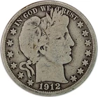 1912-D United States Barber Half Dollar - VG Very Good Condition