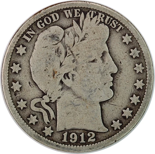 1912-D United States Barber Half Dollar - VG Very Good Condition