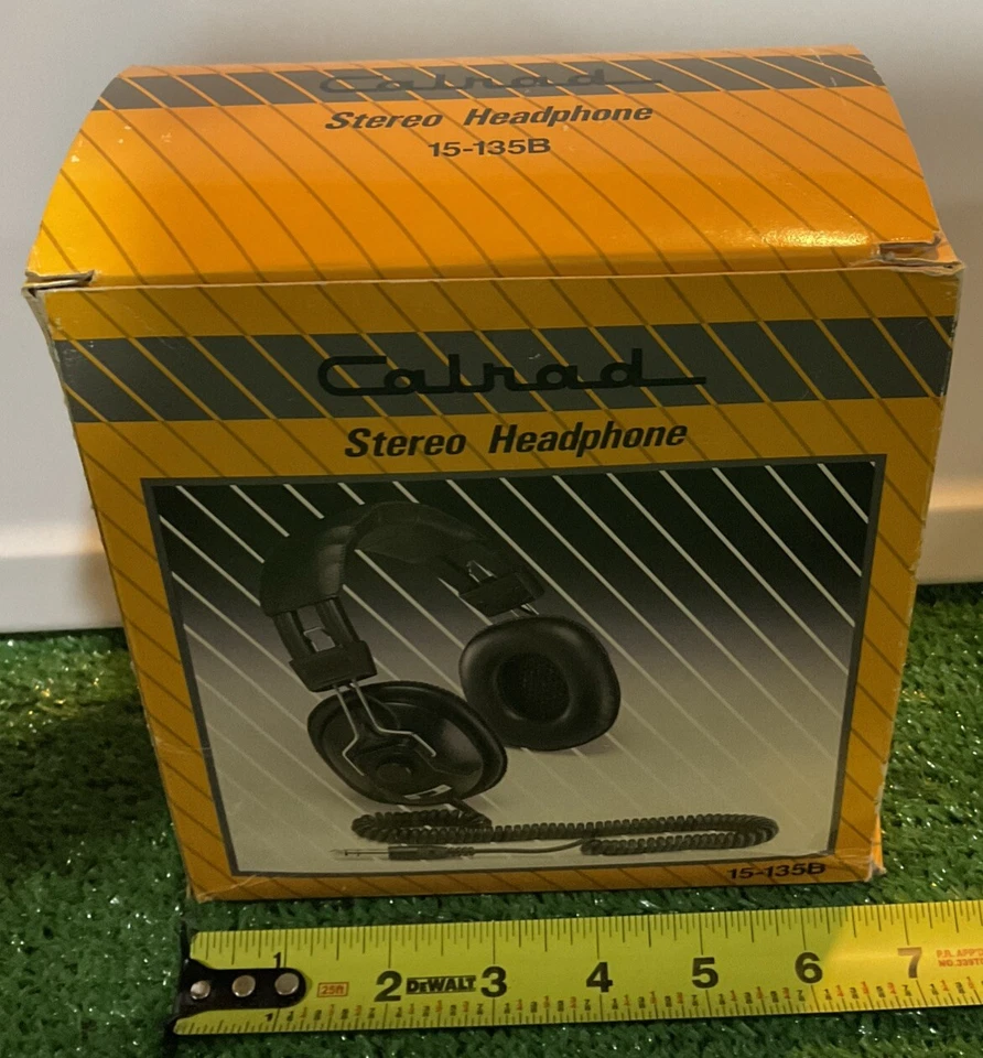 NIB Calrad 15-135B Stereo Over-the-Ear Headphones Black 1/4” Jack 10.5ft Cord - Image 2 of 4