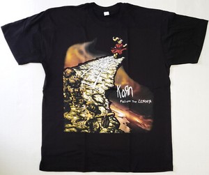 T-shirt Vintage Rare KORN - Époque 'Follow The Leader' - Nu Metal - Taille XL - Noir - Neuf Sans Étiquettes