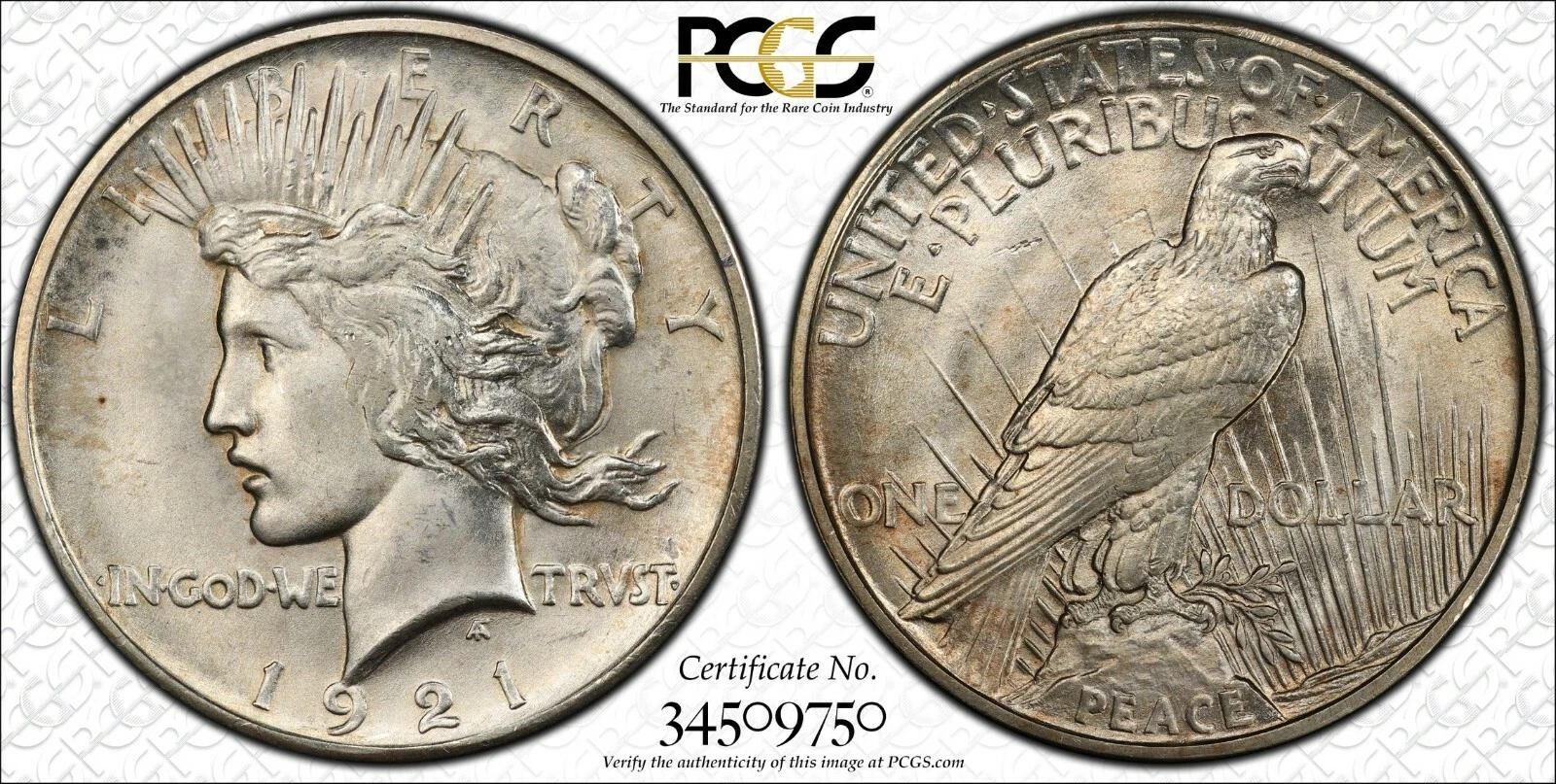 1921 High Relief Peace Dollar PCGS MS 65 Elite 30 VAM 1F Struck From Proof Dies