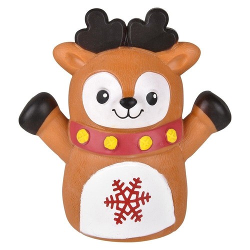 Marioneta de mano elástica de reno de 6" 12 unidades Navidad niños jugar ¡Nueva sellada! - Imagen 2 de 6