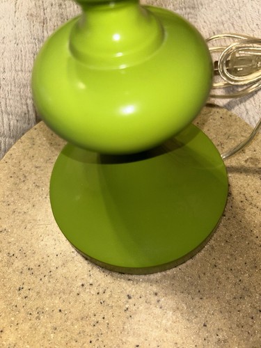 Vintage limettengrüne 50er Jahre Lampe, Bobble Bobbin Mcm Resin Rahmen ohne Schirm - Bild 8 von 11