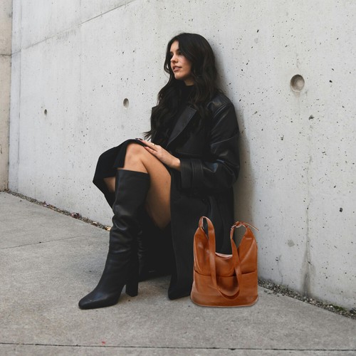 Handtaschen für Frauen groß Damen Handtasche Tasche Eimer weich Pu lässig Tasche Schulter - Bild 2 von 12