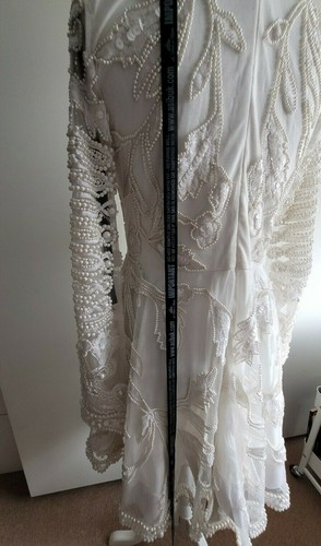A Star Is Born Bridal embellished long sleeve skater dress in white UK 12 - Picture 7 of 7