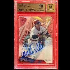 Carlton Fisk 2014 Topps High Tek Autographs Pristine BGS 10 10 10 9.5 Auto