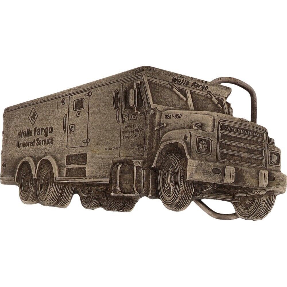 Wells Fargo ノベルティプレート 1982年製 Wells Fargo Bank Loomis Armored International Truck Guard 80