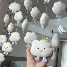 7 Strings Self Adhesive Cloud Shaped Furry Door Hanging Curtain Home Door Decor